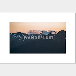 Wanderlust; Clouds covering hurricane ridge mountains Posters and Art